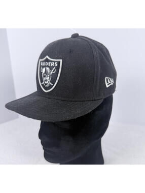 New Era 59FIFTY Las Vegas Raiders Black Fitted Hat Size‎ 6 1/2 NFL
